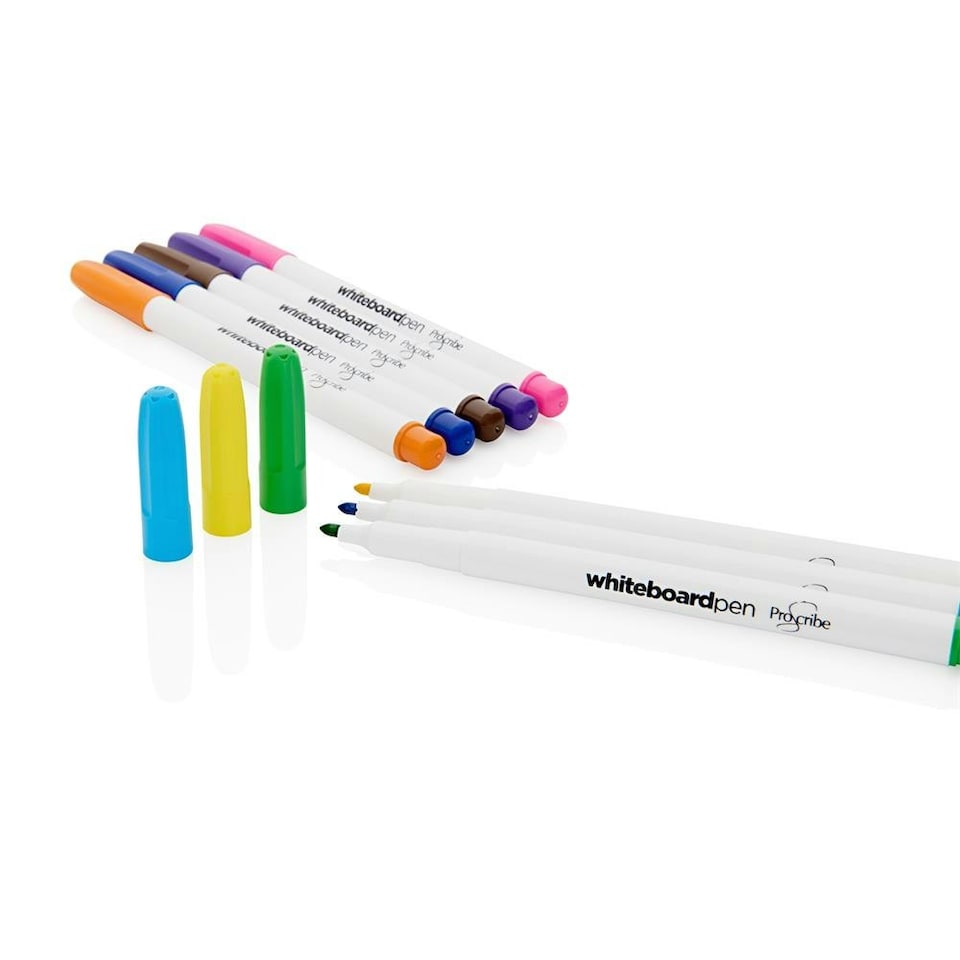 image 1 of Pack of 8 Assorted Dry Wipe White Board Markers by Pro:scribe