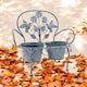 image 2 of Double Garden Planter - Metal - L29 x W46 x H44 cm - Stone Grey