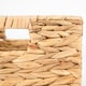 image 4 of OHS 2 x Foldable Paper Rope Woven Wicker Storage Organiser Box Cube, 27x27cm - Natural
