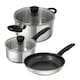 image 1 of Classic Induction cookware set 3pc, saucepan, casserole, non-stick frying pan