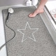 image 1 of Embossed Spaghetti Anti Slip Shower Mat - Star - 60cm x 40cm | Grey | Grey | Rectangular 60x40cm