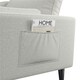 image 5 of Yaheetech Fabric Upholstered Sofa 2 Seater Couch with Tufted Single Seat Cushion Grey | Griege
