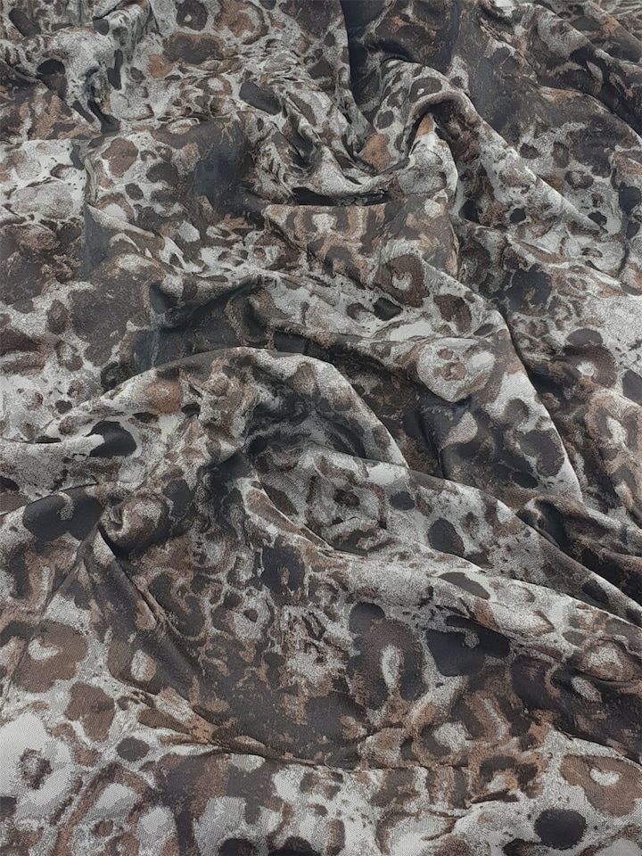 Brown Woven Brocade Fabric for Dressmaking, 150cm / 59" Wide - per metre