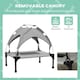 image 4 of PawHut Cooling Raised Dog Bed w/ Breathable Mesh, for Mini, S Dogs - Light Grey