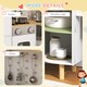 image 7 of AIYAPLAY Toy Kitchen Playset, Kids Play Kitchen Role Playing Game with Phone, Ice Maker, Stove, Sink, Utensils, for Ages 3-6 Years - White