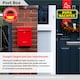image 5 of Burg-Wachter Trent Wall Mounted Galvanised Steel Lockable Post Box - 26x34x9cm Red