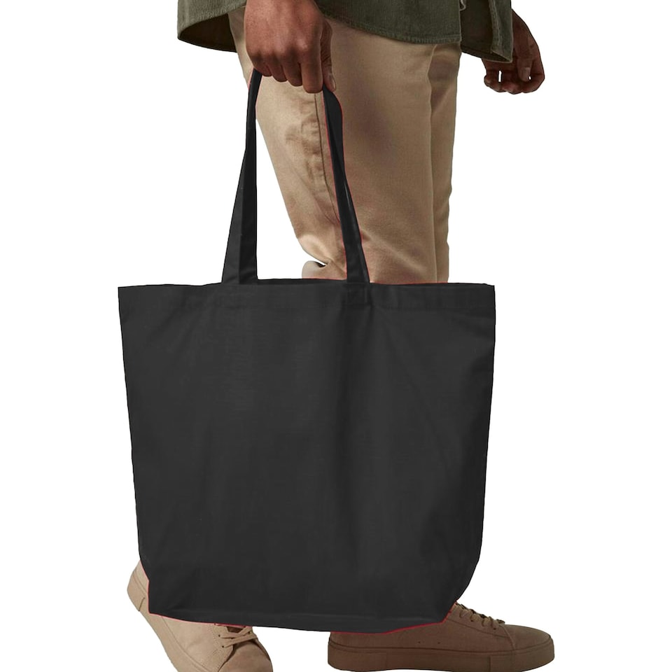 image 1 of Westford Mill Premium Cotton Maxi Tote Bag (Pack of 2) - Black - One Size | Black