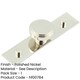 image 2 of Stylish 40mm Polished Nickel Cupboard Knob with Backplate Kitchen Cabinet Knob