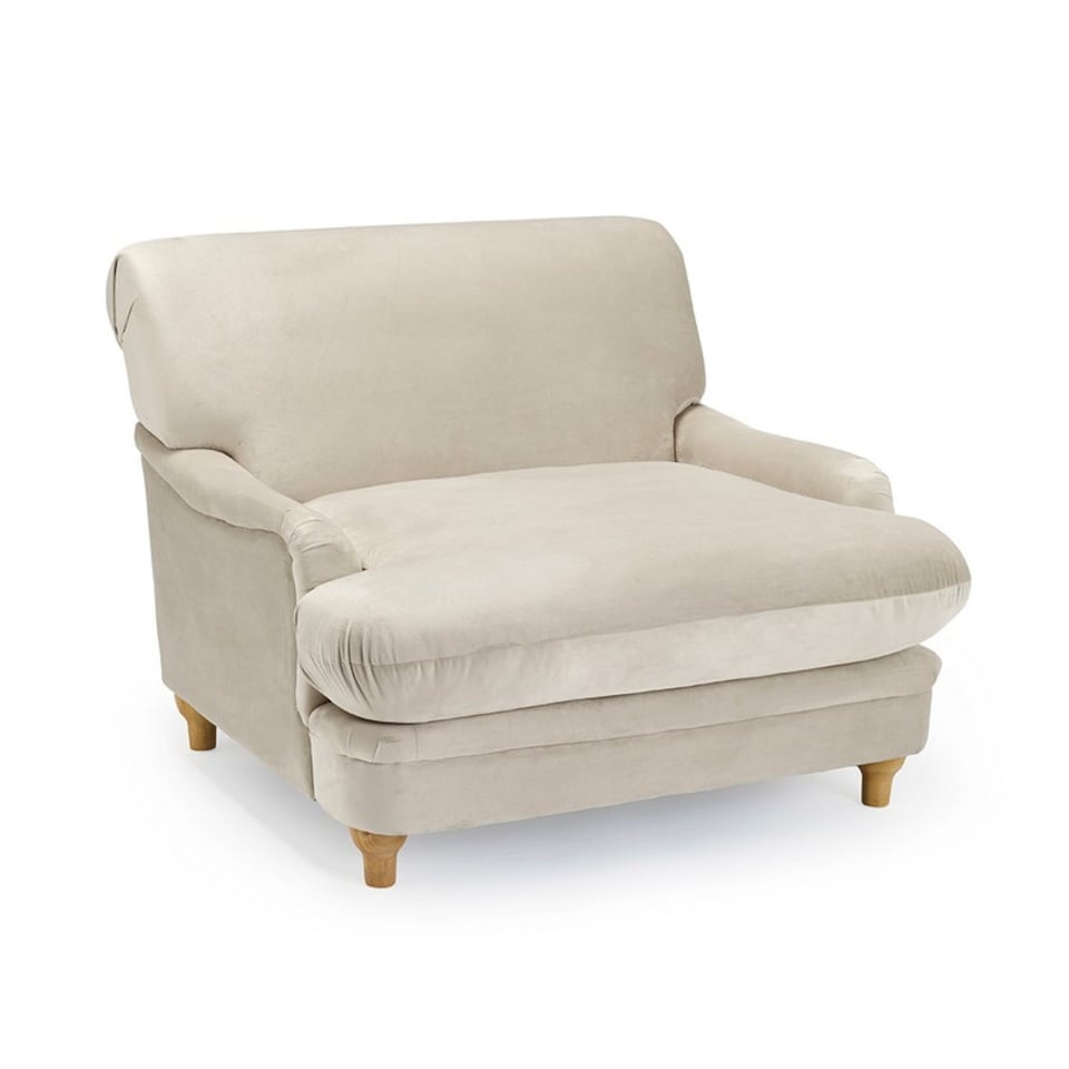 image 1 of Plumpton Chair - Velvet - L109 x W106 x H84 cm - Beige