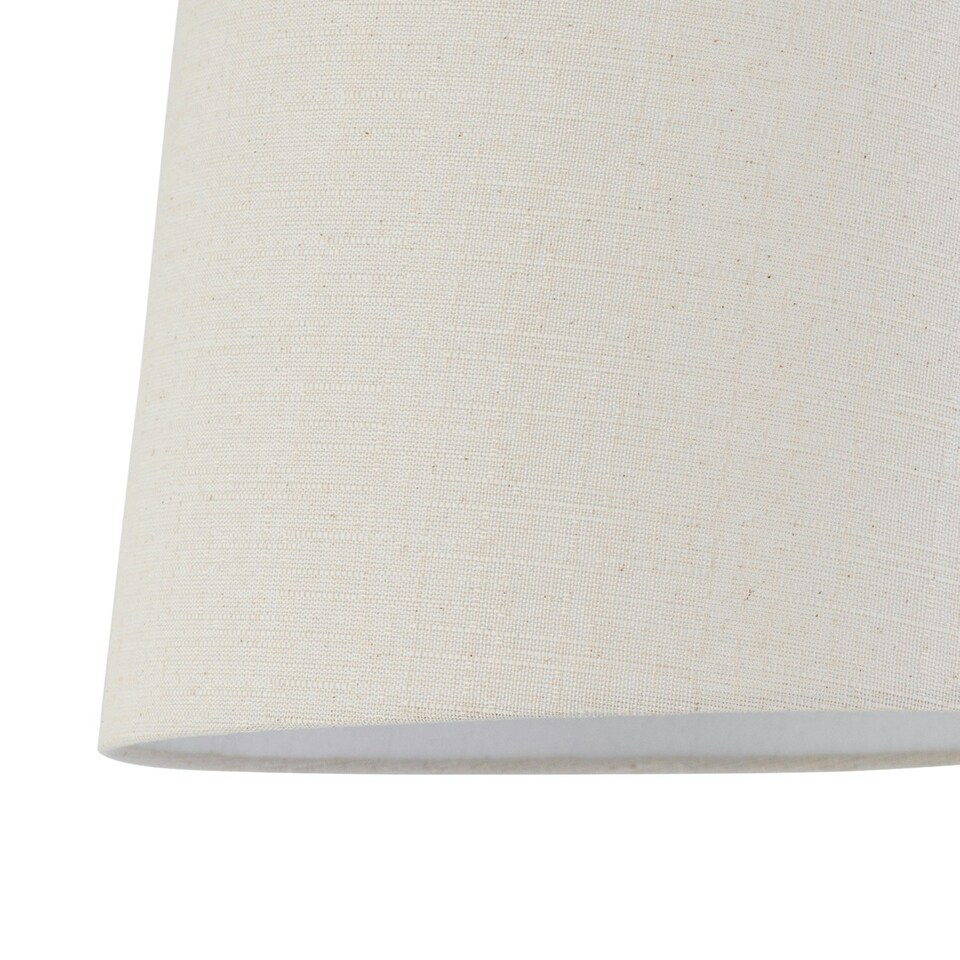 image 1 of Set of 2 Light Oak Table Lamp Bedside Lights with Natural Linen Shades | Brown | Brown | Large | 2