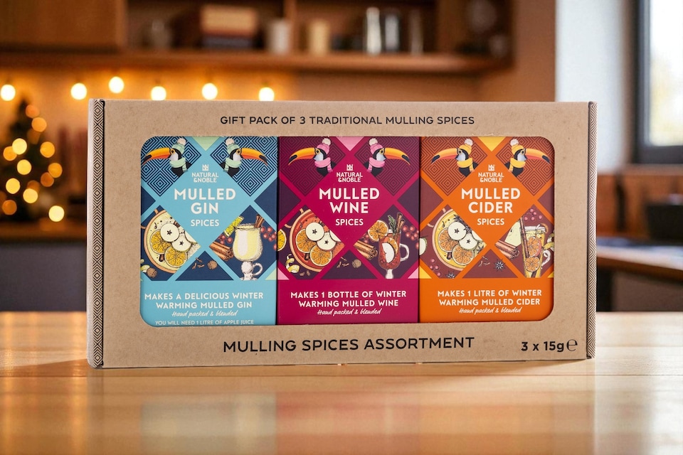image 1 of Traditional Mulling Spices Assortment Gift Pack, 3 Varieties: Gin, Wine, Cider.