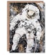 image 1 of Greeting Card Astronaut Space Walk Black Gold Grunge Design Birthday