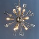 image 2 of Miro 9 Light Ceiling Pendant Satin Nickel Plate & Clear Crystal Glass, E14