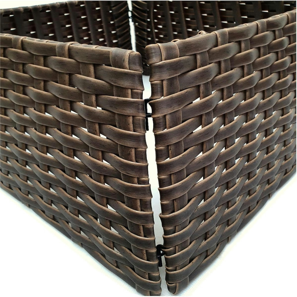 image 1 of Holly International Brown Rattan Folding Christmas Tree Skirt Collar