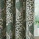 image 4 of Wylder Ophelia Jacquard Floral Room Darkening Pencil Pleat Curtains | Green