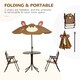image 3 of Outsunny Kids Foldable Four-Piece Garden Set w/ Table, Chairs, Umbrella - Brown