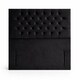 image 1 of Floorstanding Headboard Black Plush Chesterfield 5FT Kingsize 54inch High