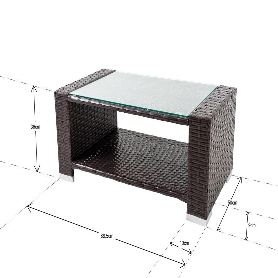 image 1 of Dark Brown Rattan Sofa 1 Sofa, 2 Chairs, 1 Table Multi