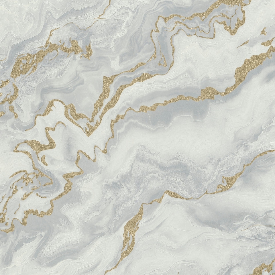 image 1 of Elle Mystic Marble Grey/Gold Wallpaper | Multi