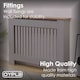 image 7 of Medium Grey Wooden Slatted Grill Radiator Cover MDF Cabinet