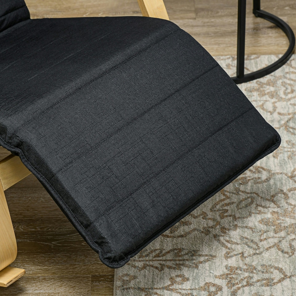 image 1 of HOMCOM Rocking Chair Recliner Armchair with Adjustable Footrest