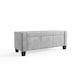 image 1 of Verona Ottoman Storage Bench | Grey | Crushed Velvet