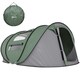image 9 of Outsunny Camping Tent Dome Pop-up Tent  with Windows for 4-5 Person Dark Green