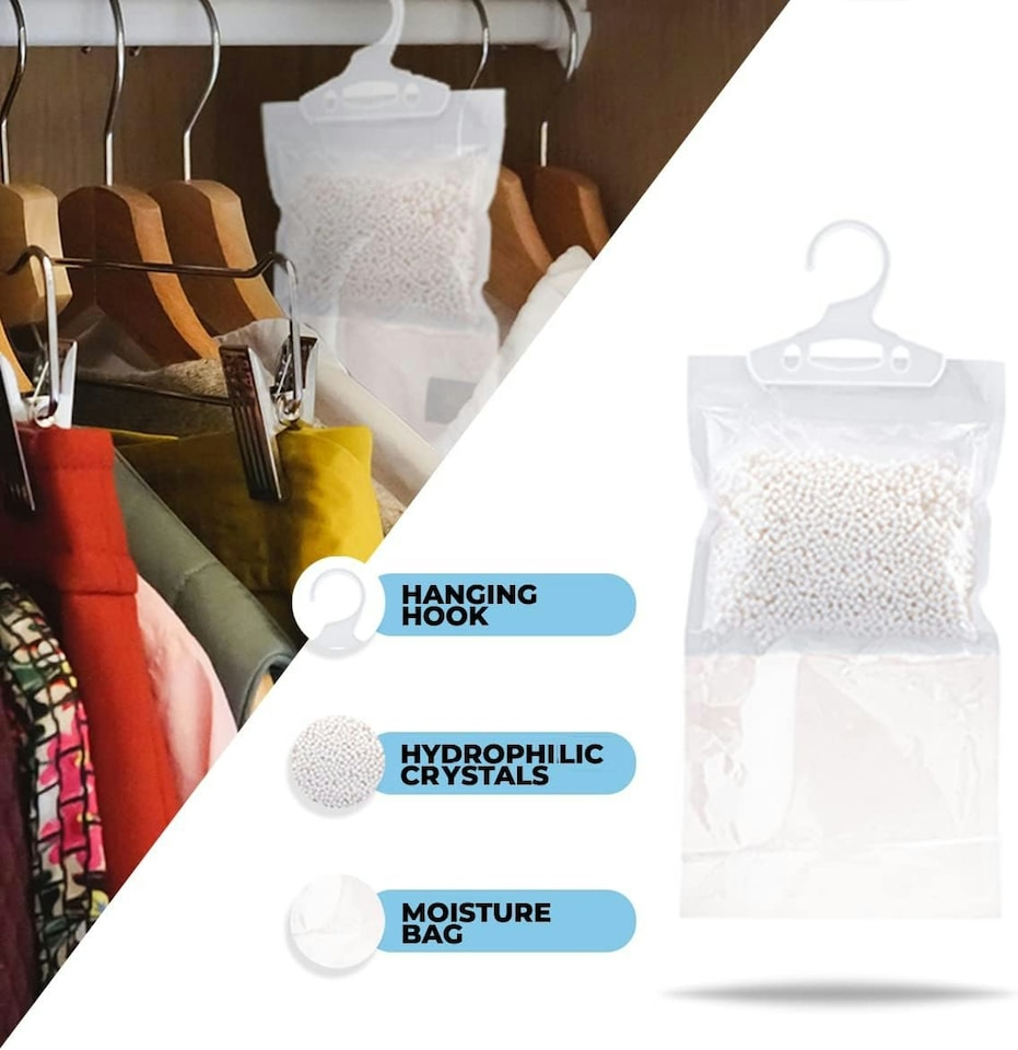 image 1 of Straame Pack of 6, Interior Hanging Dehumidifier, Absorbs Damp, Easy to Use