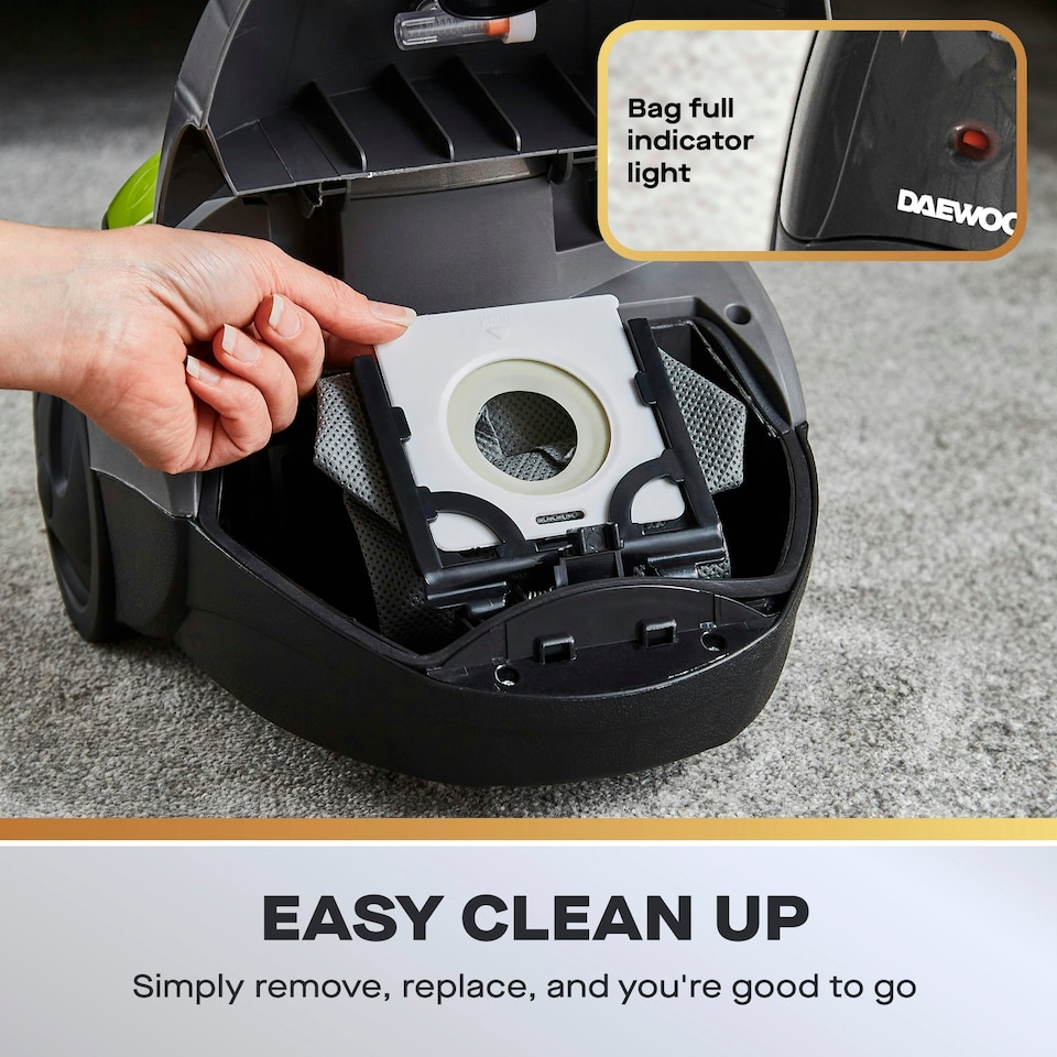 image 1 of Daewoo Tornado Compact Bagged Vacuum Cleaner Mobile Easy Carry Lightweight