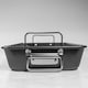 image 2 of ProChef 15" Non-Stick Carbon Steel Roasting Pan with V Rack Heavy-Duty Tray Black | L