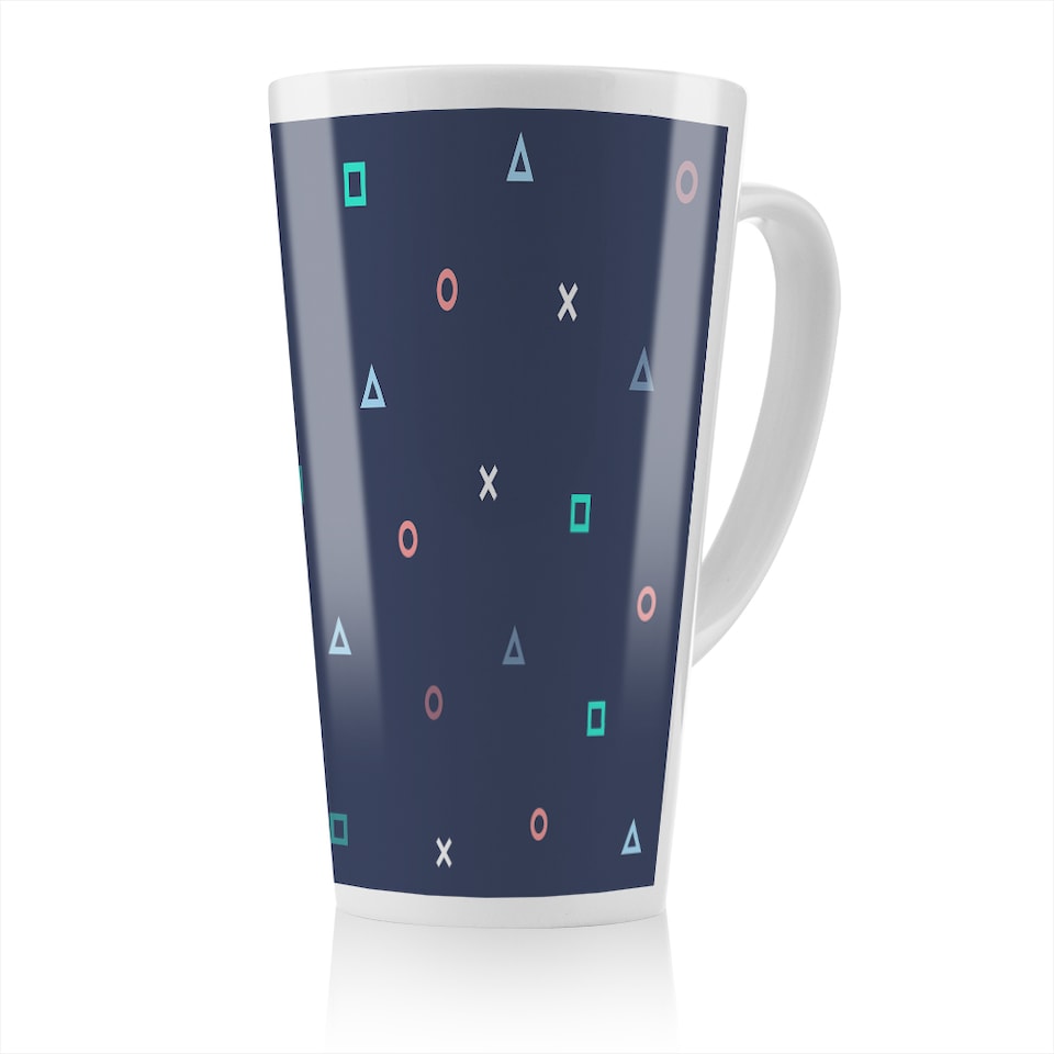 image 1 of Hipster Pattern Latte Mug
