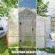 image 8 of Outsunny 6.6 x 6ft Wooden Polycarbonate Greenhouse with Lockable Door, Brown | Brown | Brown | 1