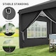 image 10 of Outsunny 3 x 6m Pop Up Gazebo Height Adjustable Party Tent w/ Storage Bag Grey