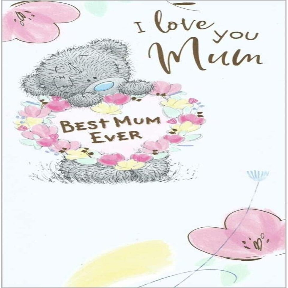 Bear Holding Heart Wreath