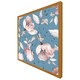 image 4 of Pink flowers on blue (Picutre Frame) Brown | XL