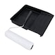 image 2 of 9" Painting Decorating Paint Tray and Wool Type Roller Egg Shell Gloss Paints 3pk