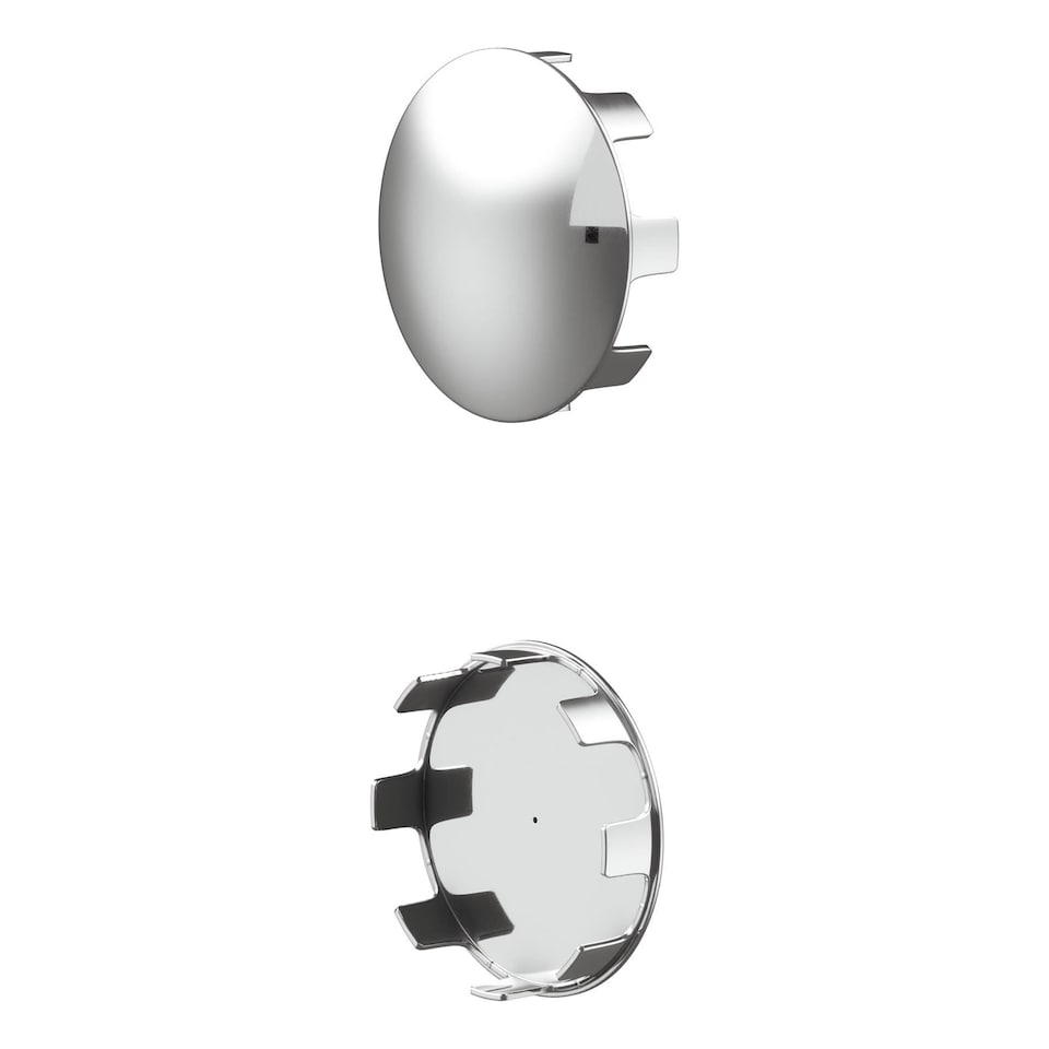 image 1 of Rothley Staircase Handrail Flat End Cap 2 Pack Polished Chrome 40mm