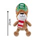 image 1 of Plush Lion With Scarf Dog Toy Squeaker Crinkle Effect Soft Interactive Play Fetch