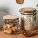image 5 of Argon Tableware Wooden Clip Lid Storage Jars - 500ml - Black Seal - Pack of 6