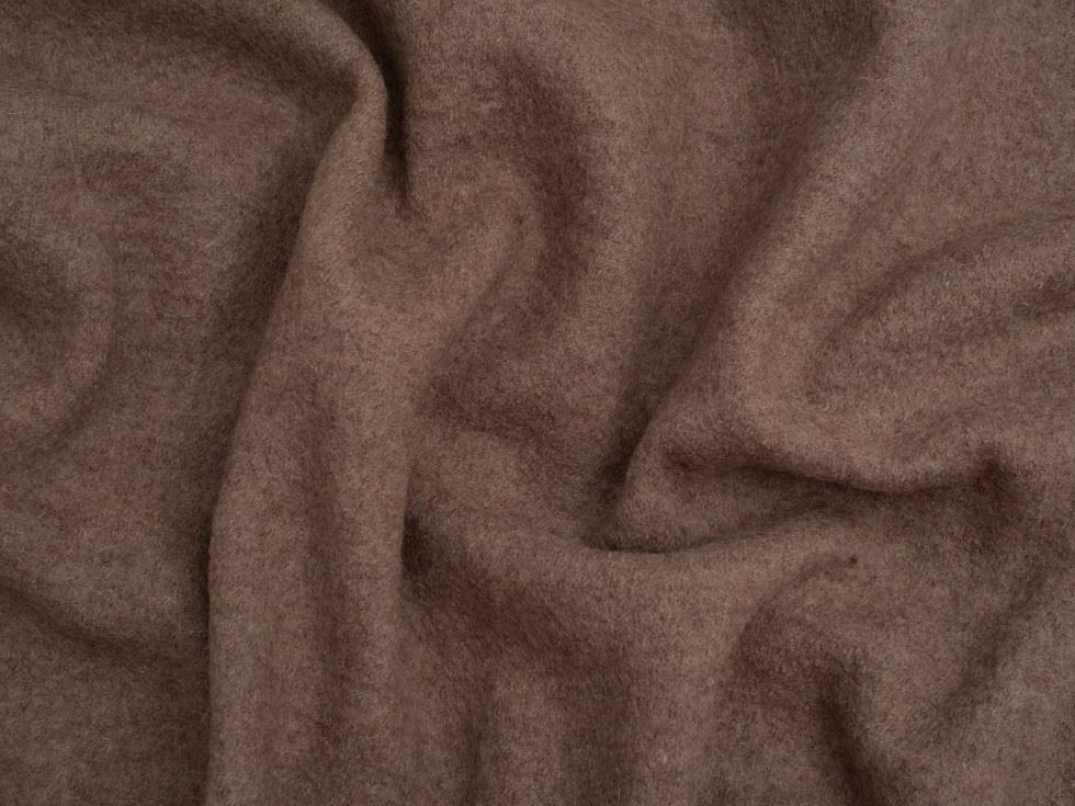 Minerva Core Range Brown 100% Pure Boiled Wool Coating Fabric for Dressmaking, 140cm / 55" Wide - per metre