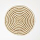 image 4 of Homescapes Natural & Cream Spiral Jute Handwoven Round Placemats Set of 4