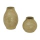 image 3 of Sabbia Collection Small Textured Vase - Ceramic - L18 x W18 x H17 cm - Brown Brown