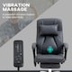 image 3 of Vinsetto High Back Massage Office Chair with Vibration Point Headrest Remote