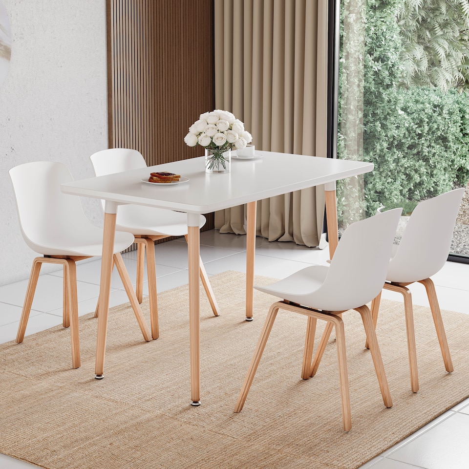 image 1 of Vida Designs Batley 4 Seater Square Dining Table, White