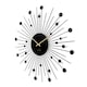 image 2 of Acctim Brielle Large Wall Clock Starburst / Sunburst Quartz Painted Metal Frame Matt Black 50cm Black