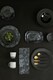 image 4 of Interiors By Premier Small Black Marble Effect Serving Platter,Stoneware Food Platter With Irregular Oval Design,Dinner Platter