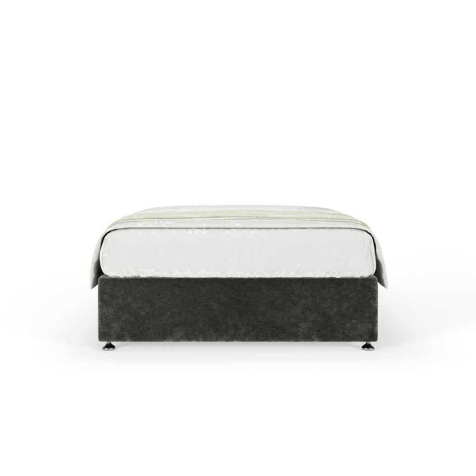 image 1 of Charcoal Chenille No Drawer Divan Base Single