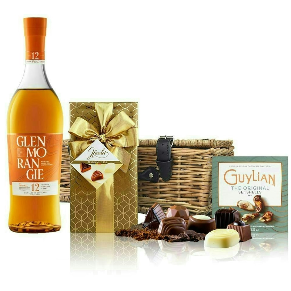 Glenmorangie Original 12 Year Old Whisky and Chocolates Hamper 70cl 40% abv