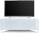 image 3 of MDA Designs CORVUS Corner-Friendly Gloss White Contemporary Cabinet with White Profiles White BeamThru Glass Doors Suitable for Flat Screen TVs up to 50" | White | 1