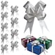 image 1 of 40pcs Silver 50mm/5cm Large Ribbon Pull Bows for Gift Wrapping, Hampers, Florist Bouquets, Wedding Cars and Party Décor Pullbow